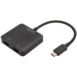 DIGITUS MST Video Hub, 2 Port, USB-C - 2x HDMI
