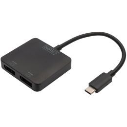 DIGITUS MST Video Hub, 2 Port, USB-C - 2x DisplayPort
