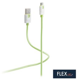 FLEXLINE Daten- & Ladekabel, USB-A - USB-B, blau, 2,0 m
