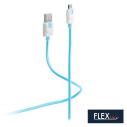 FLEXLINE Daten- & Ladekabel, USB-A - USB-B, grn, 0,9 m