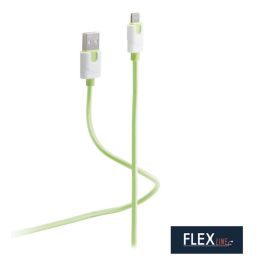 FLEXLINE Daten- & Ladekabel, USB-A - Lightning, grn, 2,0 m