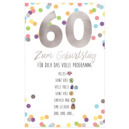 SUSY CARD Geburtstagskarte - 60. Geburtstag Emoji 2