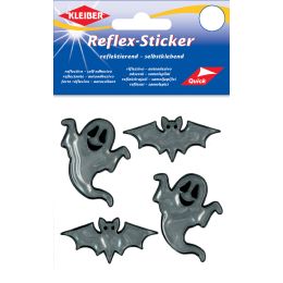 KLEIBER Reflex-Sticker Fledermaus & Gespenst, silber
