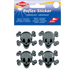 KLEIBER Reflex-Sticker Totenkopf, silber