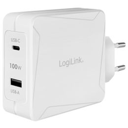 LogiLink USB-Steckdosenadapter, 2x USB, wei, 100 Watt