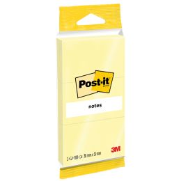 3M Post-it Notes Haftnotizen, 38 x 51 mm, gelb, Blister