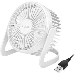 LogiLink USB-Schreibtisch-Ventilator, 30 dB, weiß
