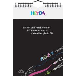 HEYDA Kreativ-Wandkalender 2024, DIN A5, natur