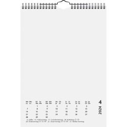 HEYDA Kreativ-Wandkalender 2024, DIN A4, schwarz