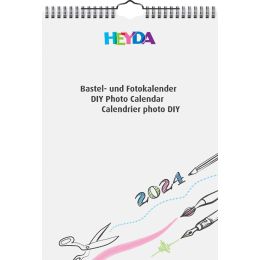HEYDA Kreativ-Wandkalender 2024, DIN A4, weiß