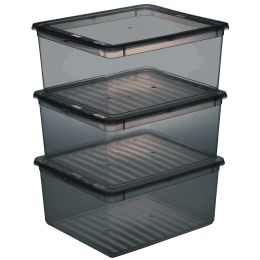 keeeper Aufbewahrungsboxen-Set bea, 4x 5,6 L, crystal-grey