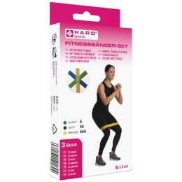 HARO Fitness-Bänder-Set, leicht - medium, 3er-Set