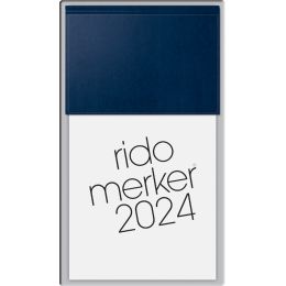 rido id Tischkalender Merker Miradur, 2024, dunkelblau
