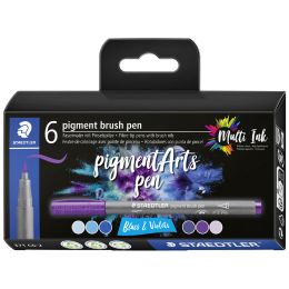 STAEDTLER Fasermaler pigment brush pen Blues & Violets