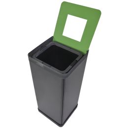 ALBA Wertstoffsammelbox fr Restmll, schwarz/grn, 50 Liter