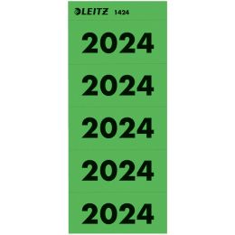 LEITZ Ordner-Inhaltsschild Jahreszahl 2024, grün