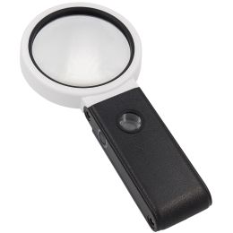 WEDO LED-UV-Lupe mit ausklappbarem Standfu, schwarz/wei