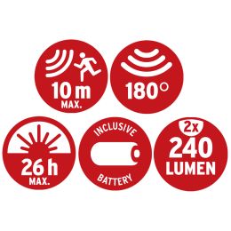 brennenstuhl Batterie-LED Strahler LUFOS, 2x 240 Lumen, IP44