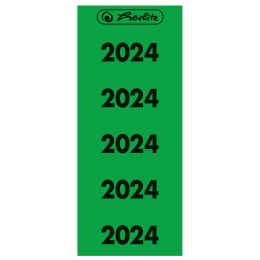 herlitz Ordner-Inhaltsschild Jahreszahl 2024, grün