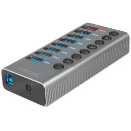 LogiLink USB 3.2 Gen 1 Hub, 7 Port + 1x Schnell-Ladeport