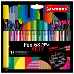 STABILO Fasermaler Pen 68 MAX, 4er Etui ARTY