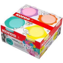 Kores Spielknete Magic Clay Pastel, farbig sortiert