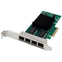 DIGITUS Gigabit Ethernet PCI Express Netzwerkkarte, 4-Port