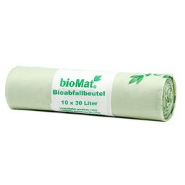 PAPSTAR Bioabfallbeutel bioMAT, 30 Liter, grn