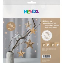 HEYDA Faltbltter-Set Sterne Gold, 200 x 200 mm