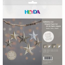 HEYDA Faltbltter-Set Sterne Gold, 200 x 200 mm