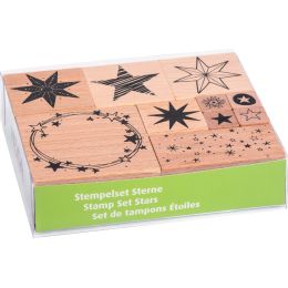 HEYDA Motivstempel-Set Sterne, in Klarsicht-Box