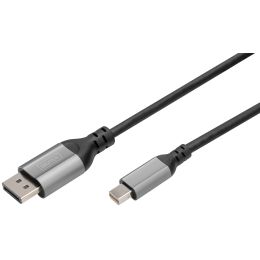 DIGITUS 8K 1.4 DisplayPort Adapterkabel, mini-DP - DP, 2,0 m