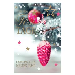 SUSY CARD Weihnachtskarte Roter Tannenzapfen