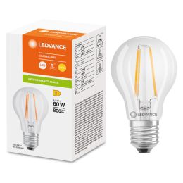 LEDVANCE LED-Lampe CLASSIC A, 7,5 Watt, E27, klar