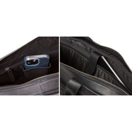 PRIDE&SOUL Notebook-Tasche MOVER, Leder, schwarz