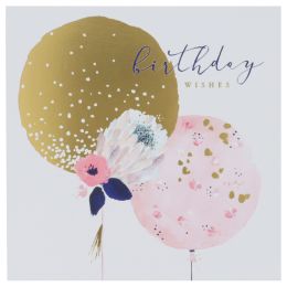 SUSY CARD Geburtstagskarte Swan lake balloons