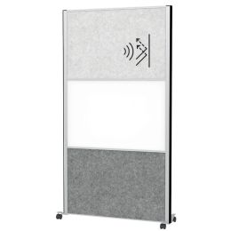 MAUL Stellwandsystem MAULconnecto, 2x Akustik/1x Whiteboard