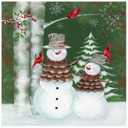 PAPSTAR Weihnachts-Motivservietten Forest Snowmen