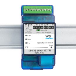 W&T SIP Ring Switch 4xOut, 10/100 BaseT, blau