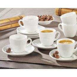 Esmeyer Espresso-Tassen Bistro, 6er Set, wei