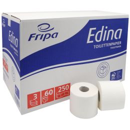 Fripa Toilettenpapier Edina, 3-lagig, hochwei, Gropackung