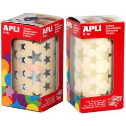 APLI kids Sticker Sterne, auf Rolle, 2er Pack