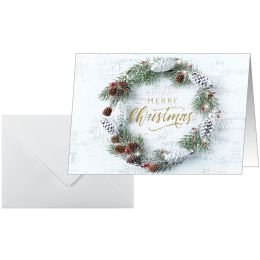 sigel Weihnachtskarte Christmas wreath, DIN A6 quer