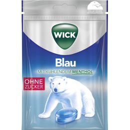 WICK Blau Hustenbonbon Menthol, zuckerfrei, 72 g Packung