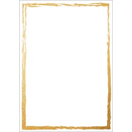 sigel Design-Papier Golden brush stroke, DIN A4, 200 g/qm