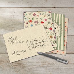sigel Geburtstags-Postkarten-Set Happy Grassy Birthday