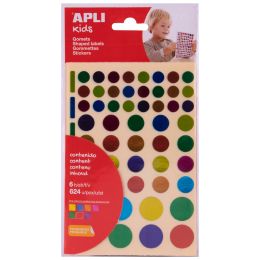 APLI kids Sticker Rund, auf Bogen, Metallicfarben