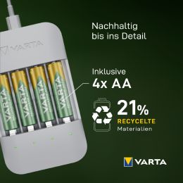 VARTA Ladegert ECO Charger Multi Recycled, inkl. 8x AA