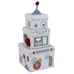 Clairefontaine Geschenkboxen-Set Roboter, 3-teilig