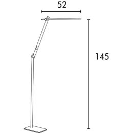 UNILUX LED-Stehleuchte LUMILIGHT, Hhe: 1.600 mm, schwarz